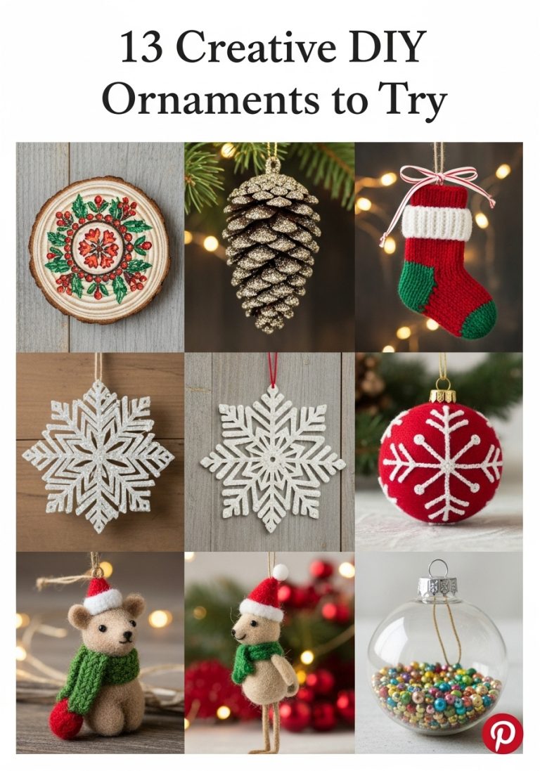 13 Creative DIY Christmas Ornaments to Try