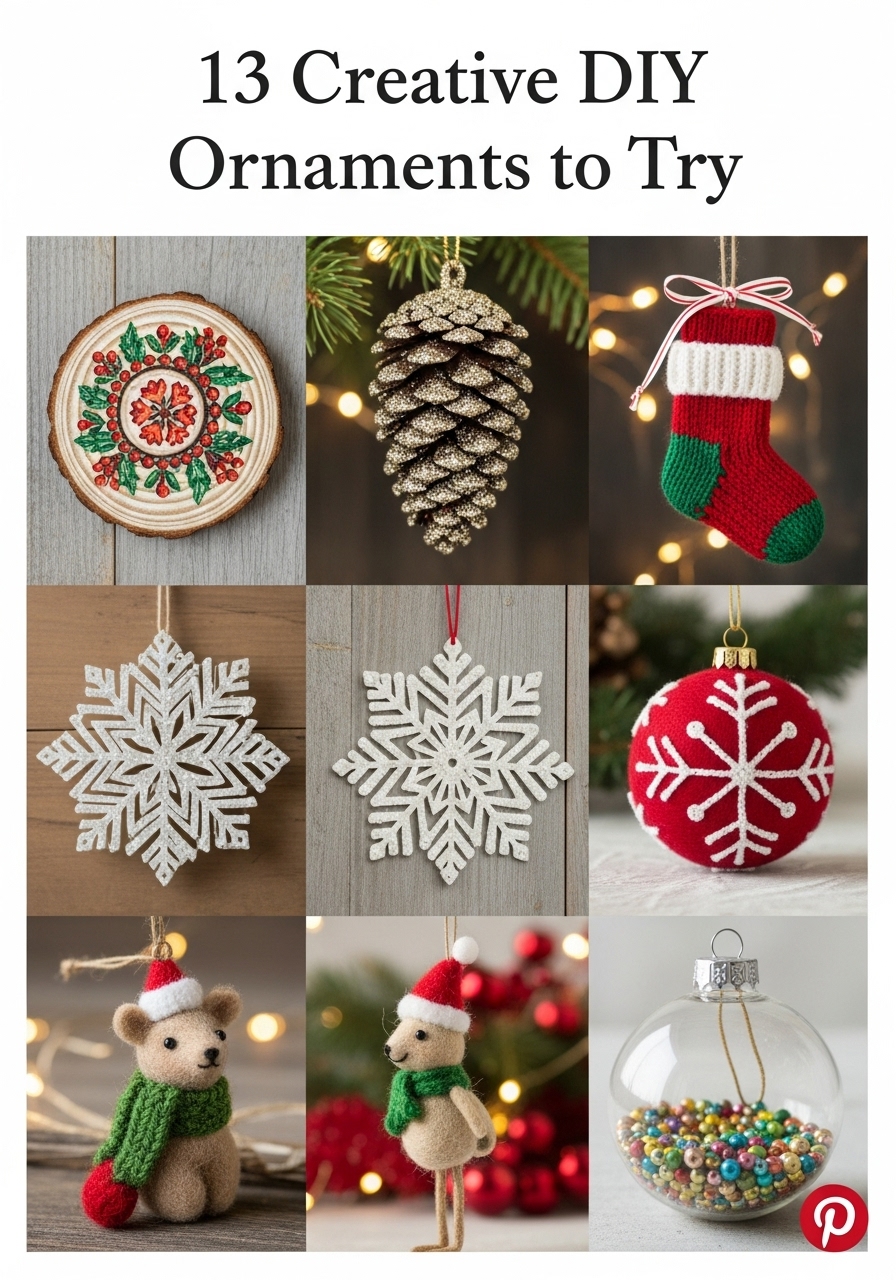 13 Creative DIY Christmas Ornaments to Try