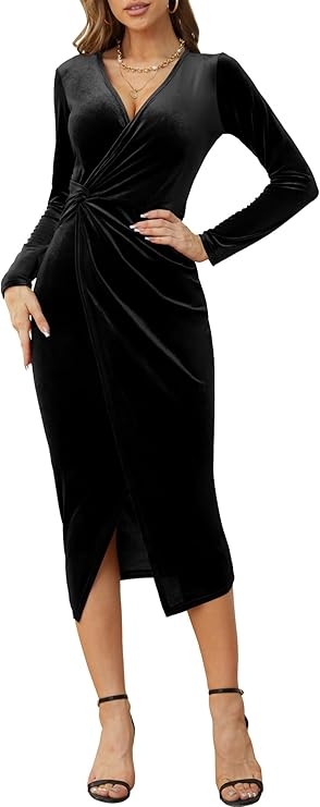 NASHALYLY Velvet Maxi Dress