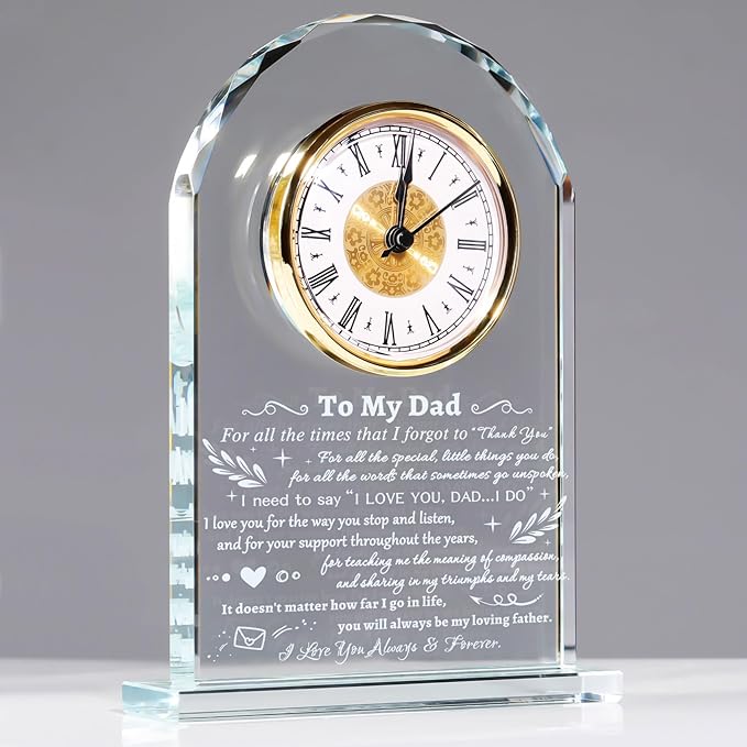 YWHL Laser Engraved Dad Clock