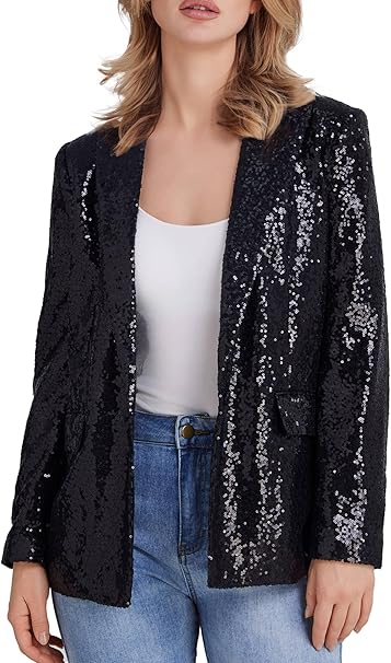 Sequin Suit Jacket Blazer