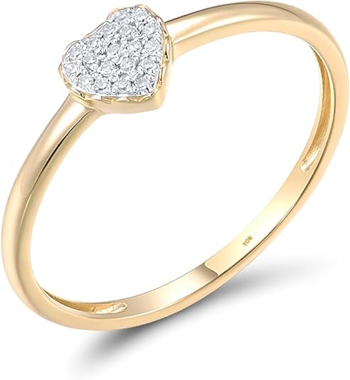 10K Solid Gold Diamond Ring