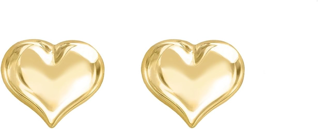 14k Gold Mini Heart Stud Earrings