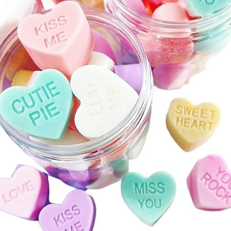 Conversation Heart Soaps in a Jar