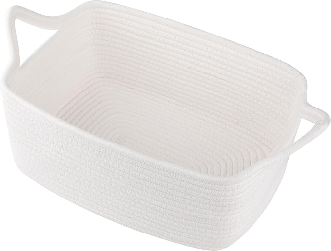 White Woven Gift Basket