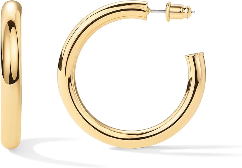 Chunky Gold Hoop Earrings