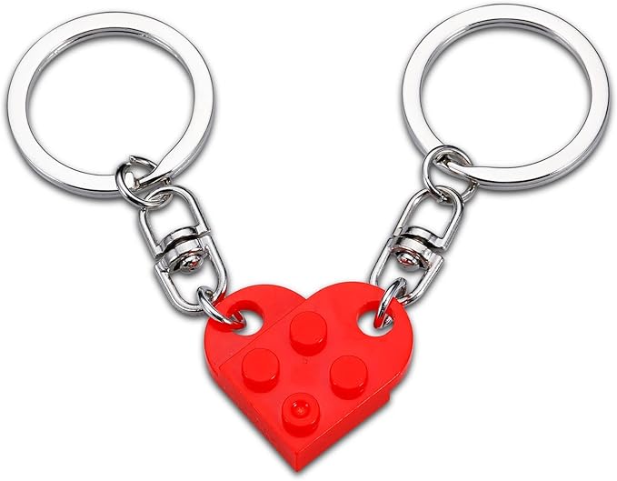 Couples Matching Keychain and Necklace Set