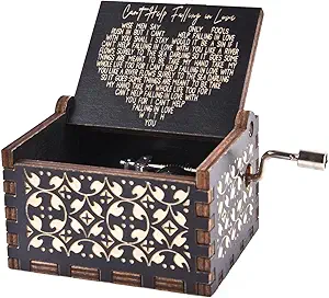 'Can't Help Falling in Love' Wood Music Box