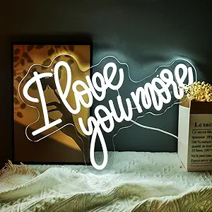 'I Love You More' Neon Sign