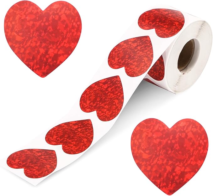 Valentine's Heart Stickers (500Pcs)