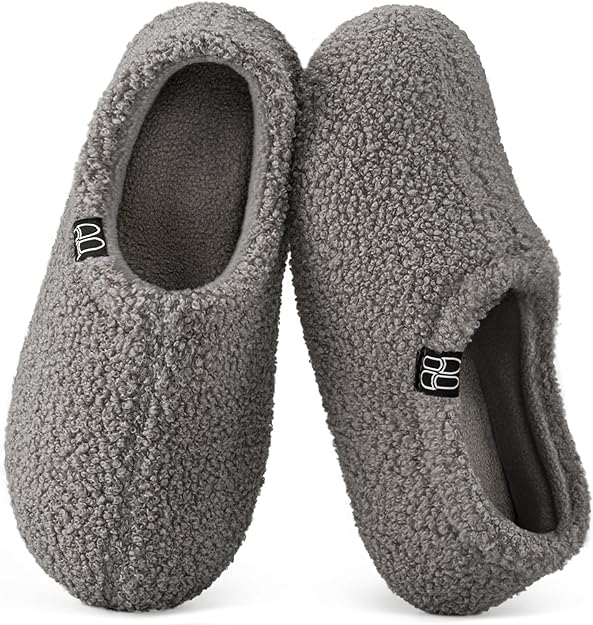 HomeTop Fuzzy Memory Foam Slippers