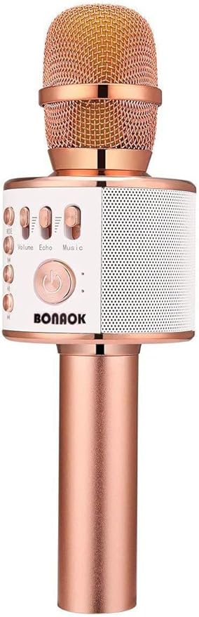 BONAOK Wireless Bluetooth Karaoke Microphone