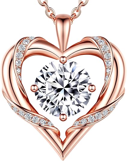 Beam & Bask Moissanite Heart Necklace