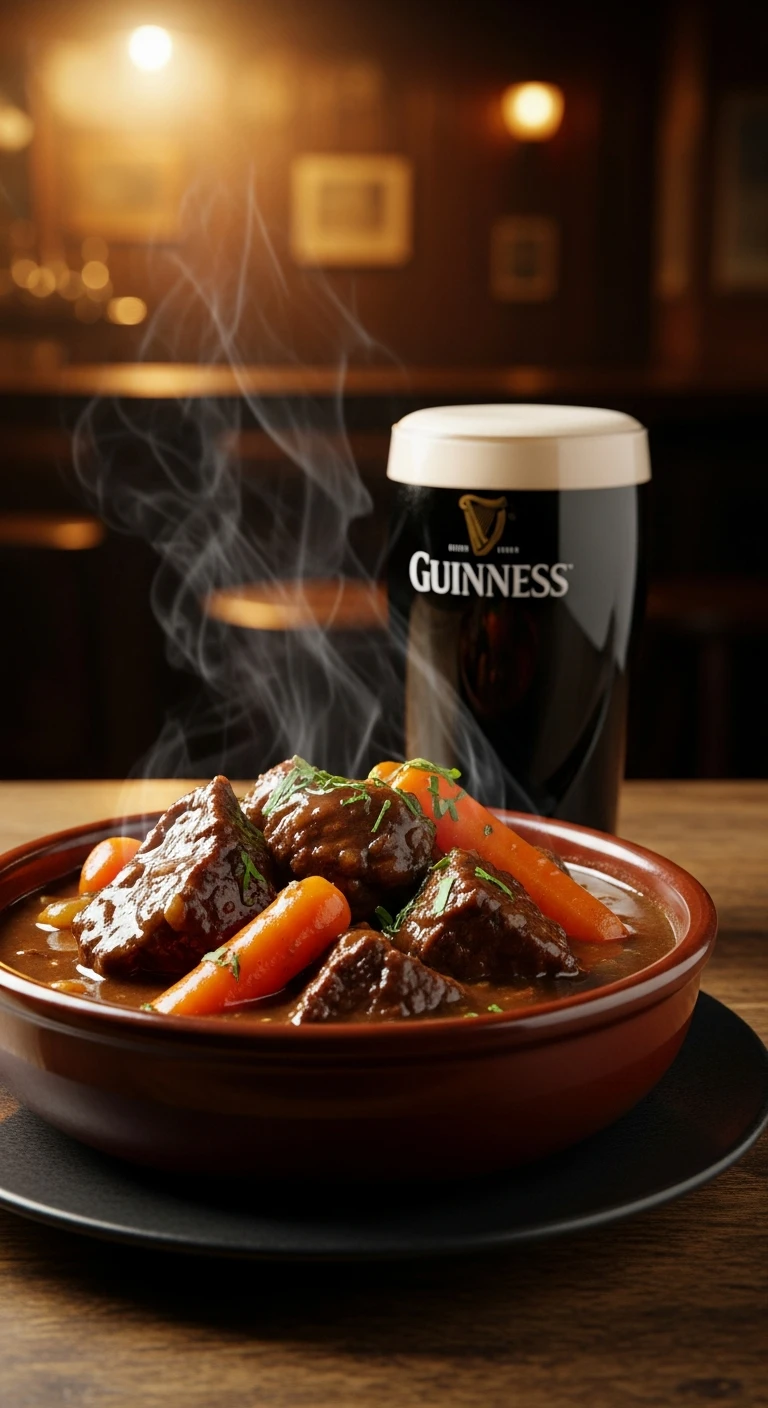A deep mahogany Guinness beef stew paired with cru .3.webp
