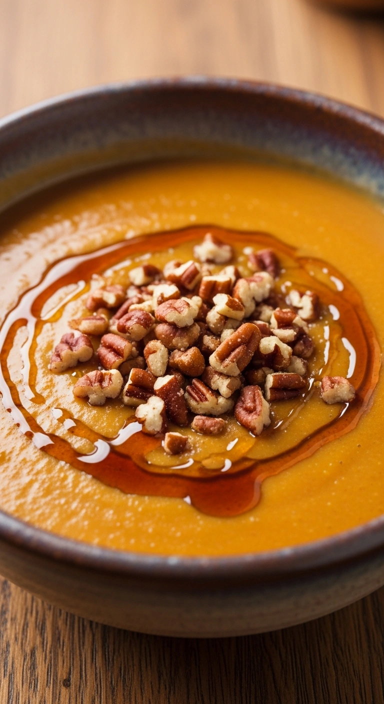 Amber maple pecan butternut soup with crushed nuts .4.webp
