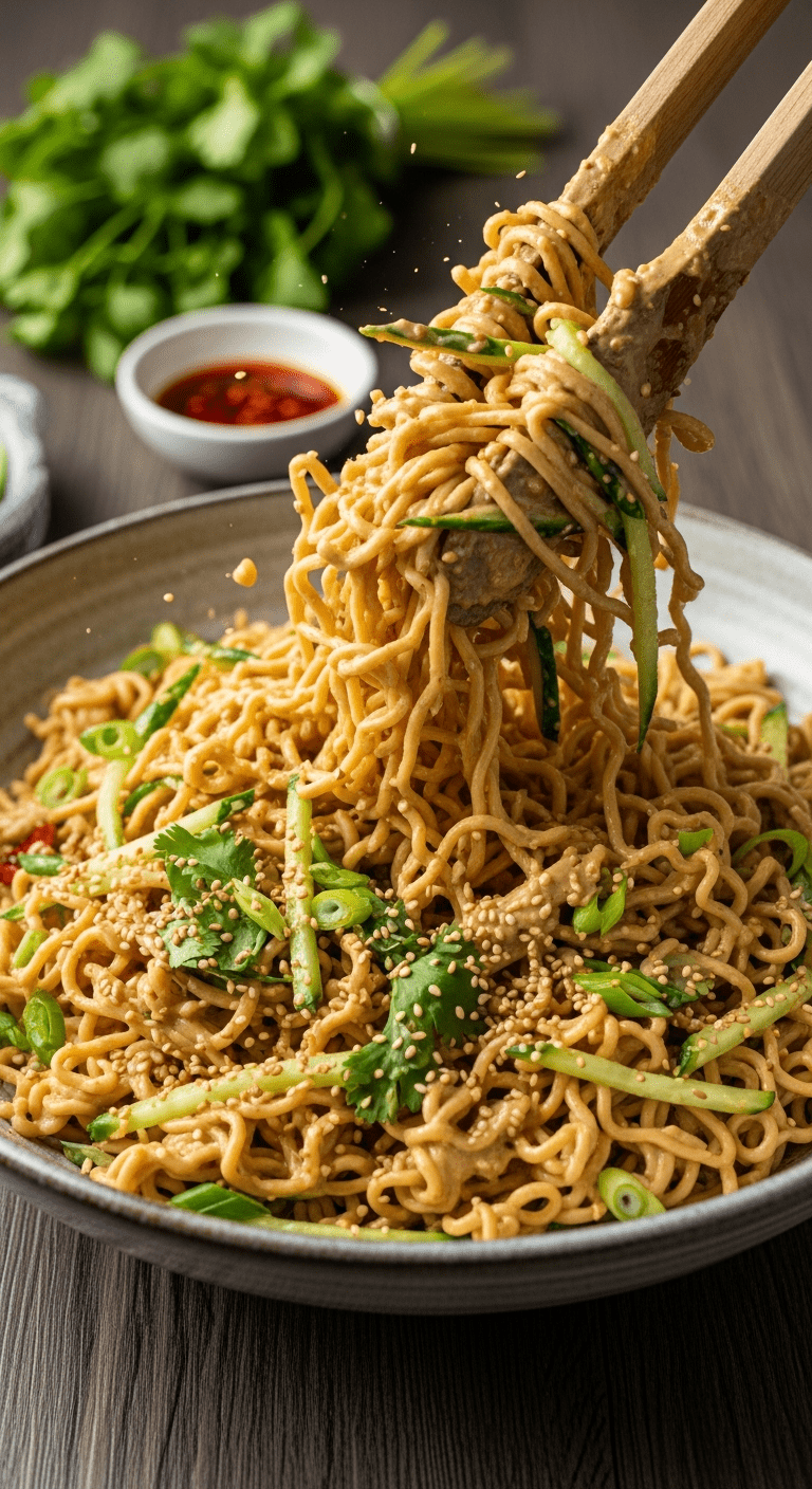 Tossing the cold noodles with the rich sesame dres .33.png