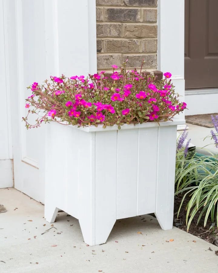 best backyard decor wood porch planter