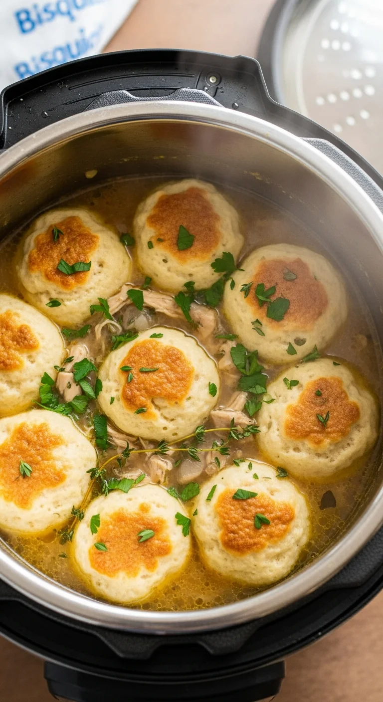 2. Instant Pot Creamy Chicken & Herb Dumplings