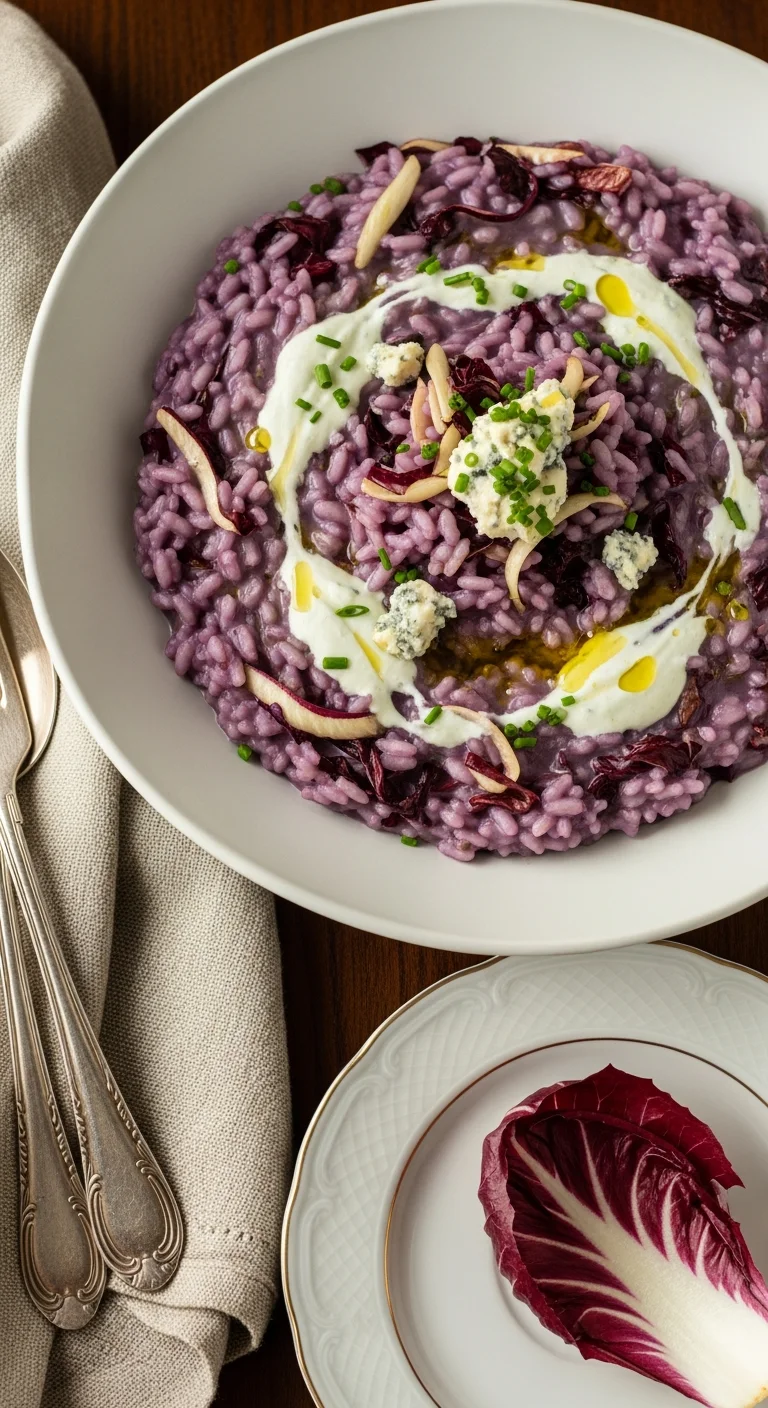 Radicchio and Gorgonzola Cream Risotto
