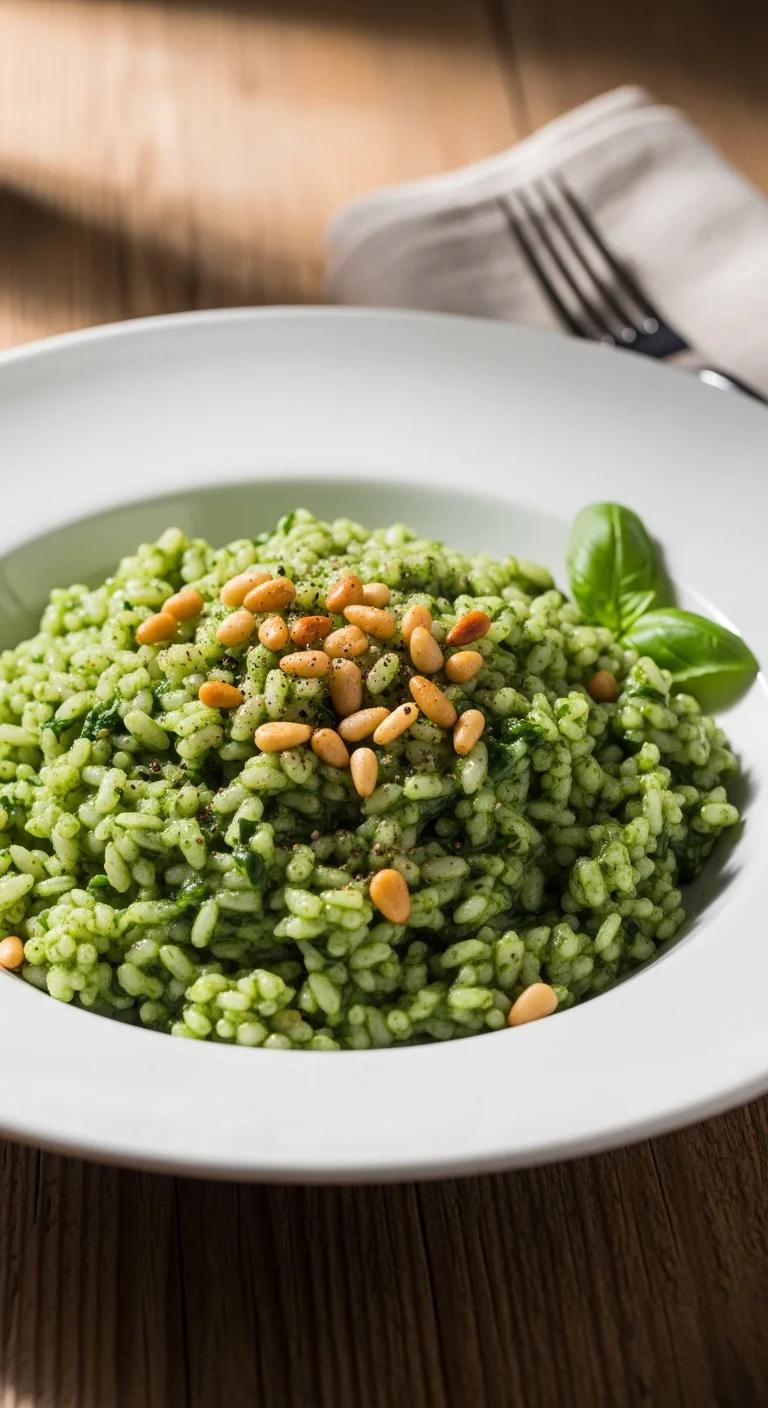 Peppery Arugula Pesto Risotto