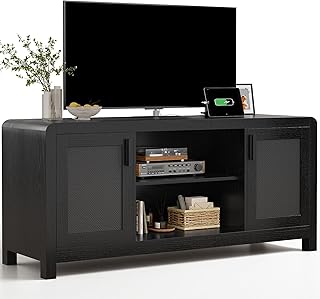LIKIMIO TV Stand with Power Outlet for TVs up to 65
