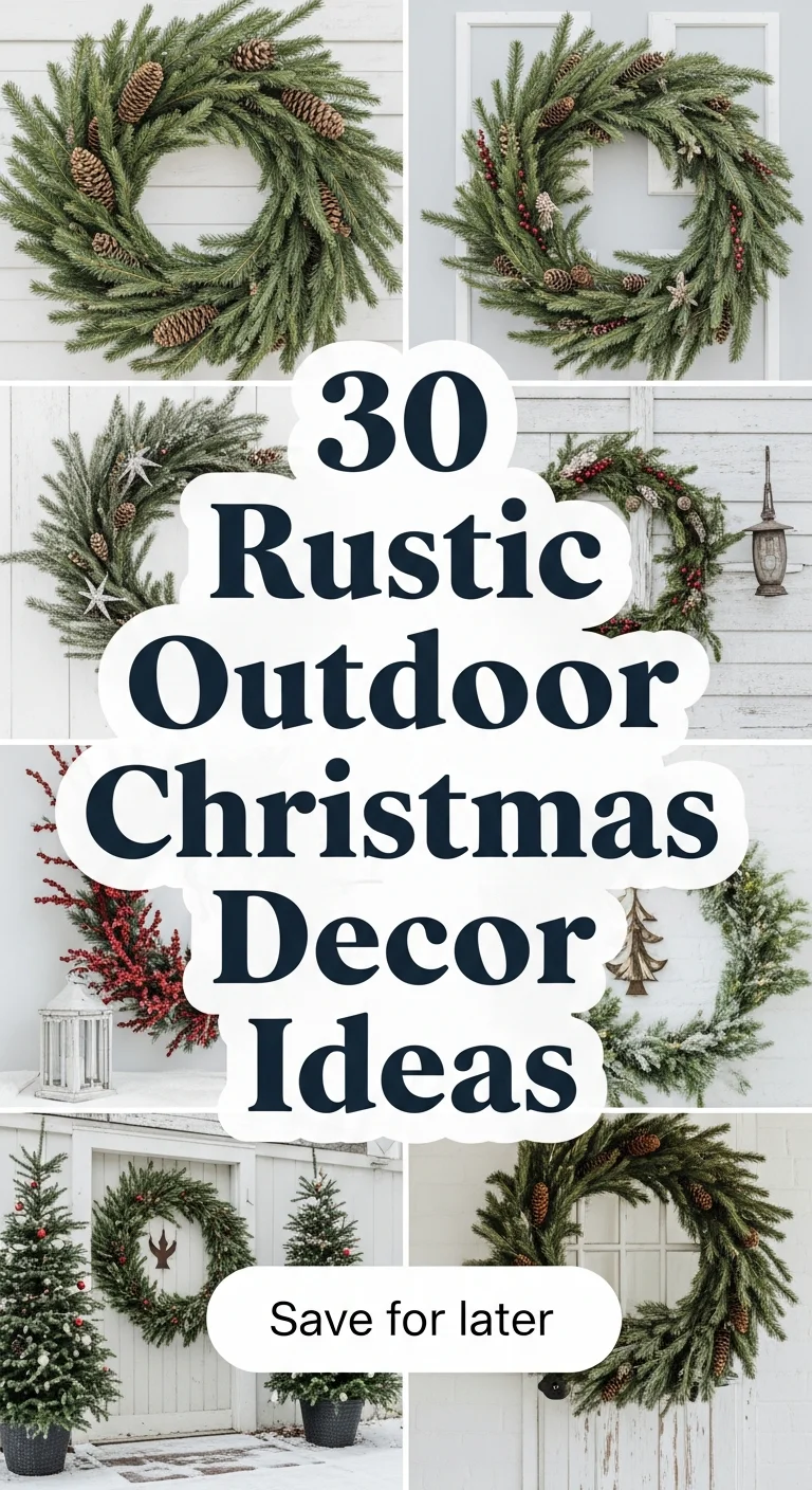 30 Rustic Outdoor Christmas Decor Ideas