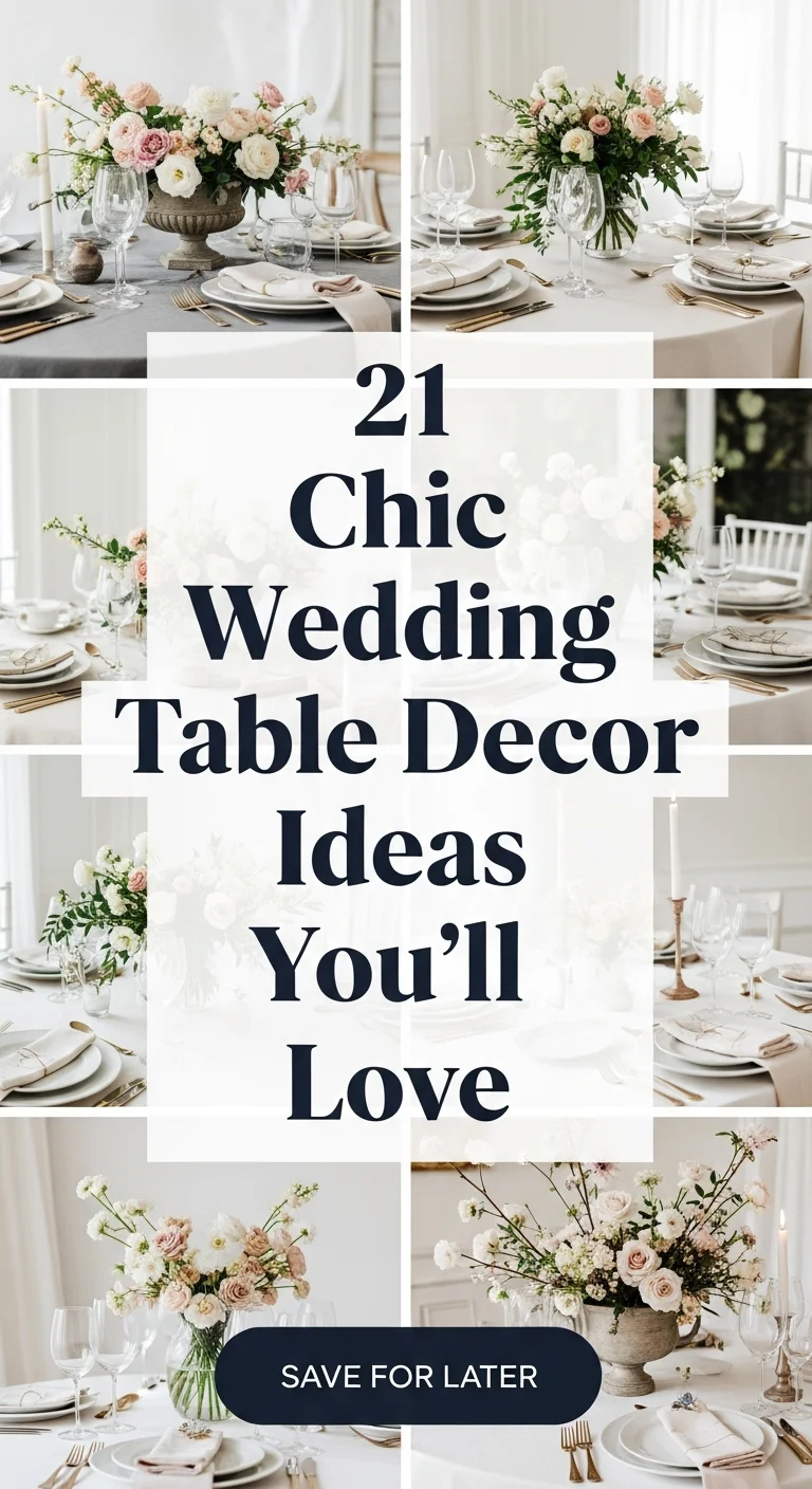 21 Chic Wedding Table Decor Ideas You’ll Love