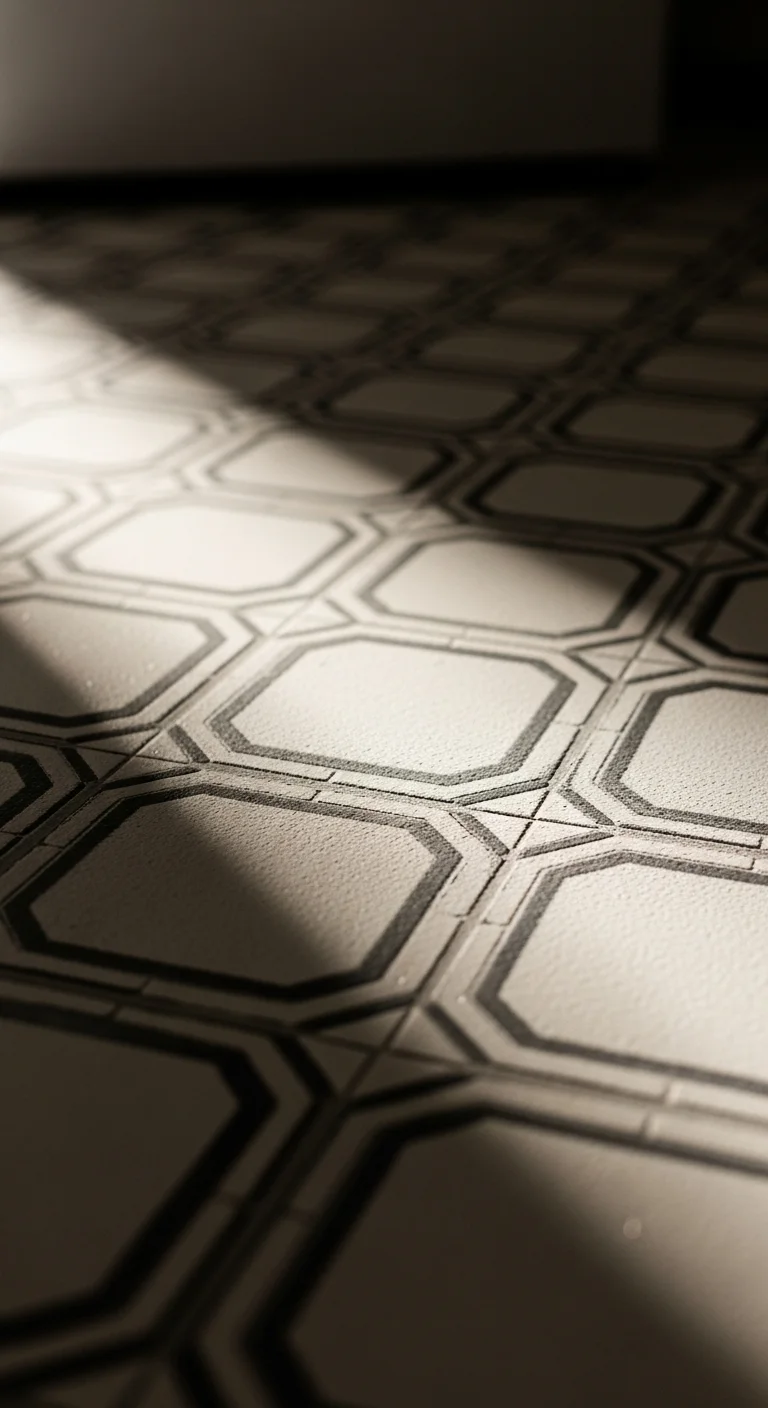 Stenciled Flooring (Faux Tile)