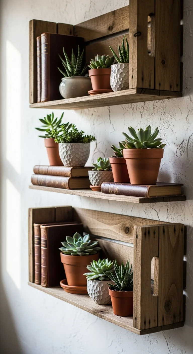 Floating Shelves from Crate Wood