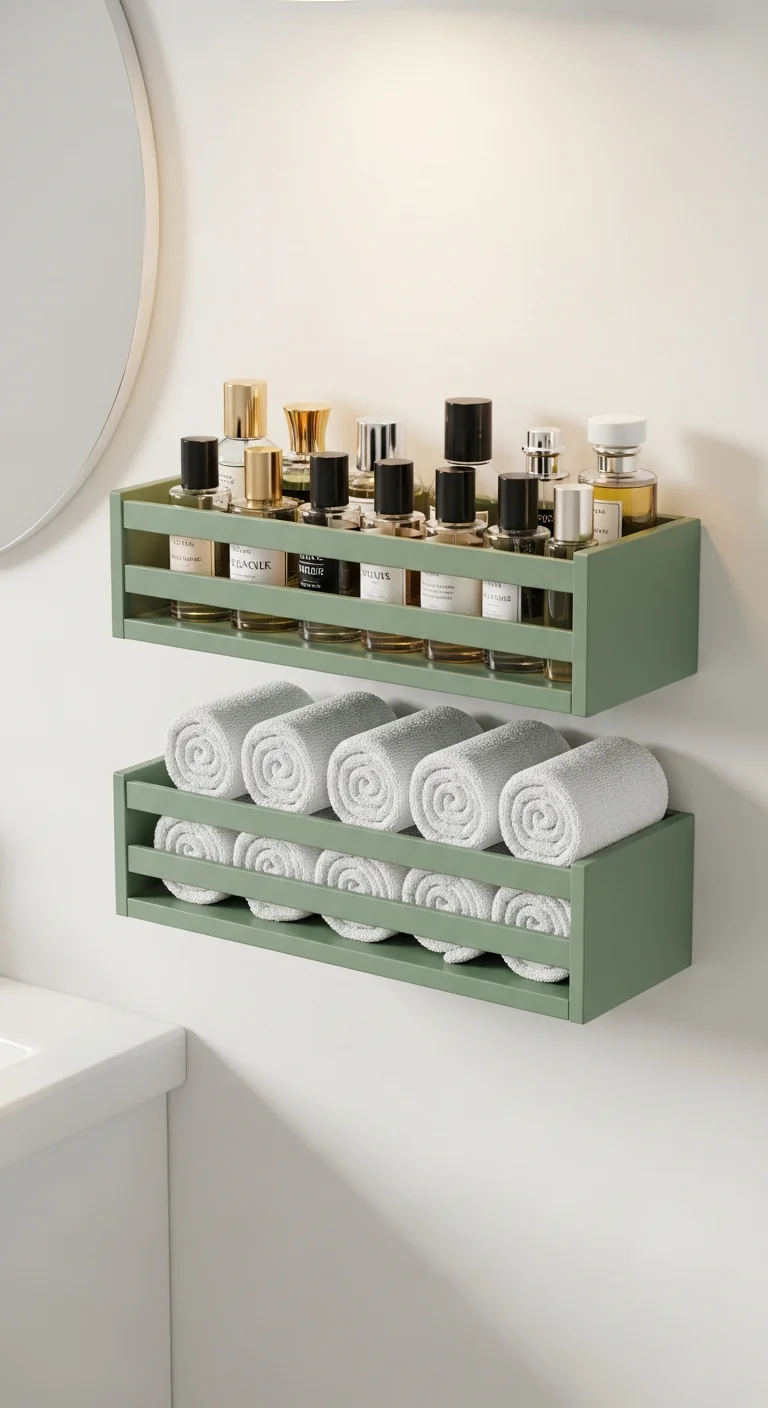 Spice Rack as Bathroom Storage