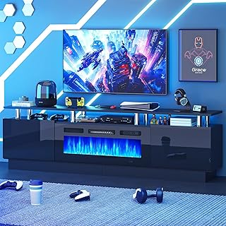 The YESHOMY Electric Fireplace Stand Is the ‘Sturdy and Stylish’ Centerpiece Shoppers Love